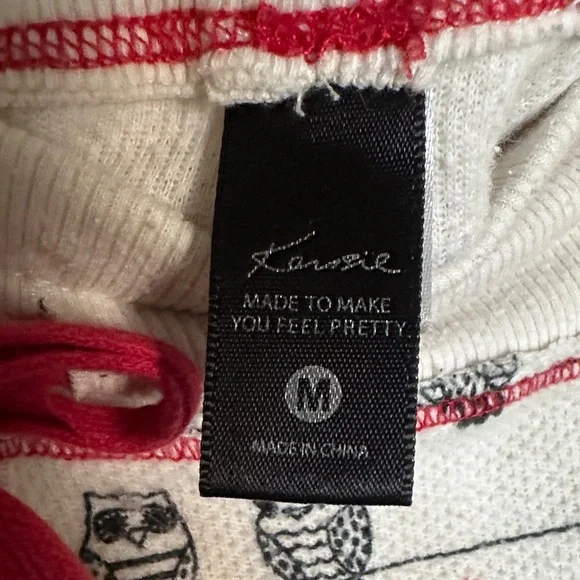 Kensie White & Red Owl Pajama Set - Picture 2 of 9